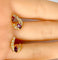 Boucles d'oreilles Boucles d’oreilles - Or jaune 18 carats, diamants et pierres rouges 58 Facettes AB681