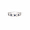 Bague 52 Alliance demi-tour saphirs et diamants en or gris 18 carats 58 Facettes B394