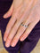 Bague 52 Alliance demi-tour saphirs et diamants en or gris 18 carats 58 Facettes B394