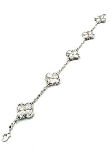 Bracelet Van Cleef & Arpels Vintage Alhambra - Bracelet en or blanc 18K 58 Facettes VCA Bracelet