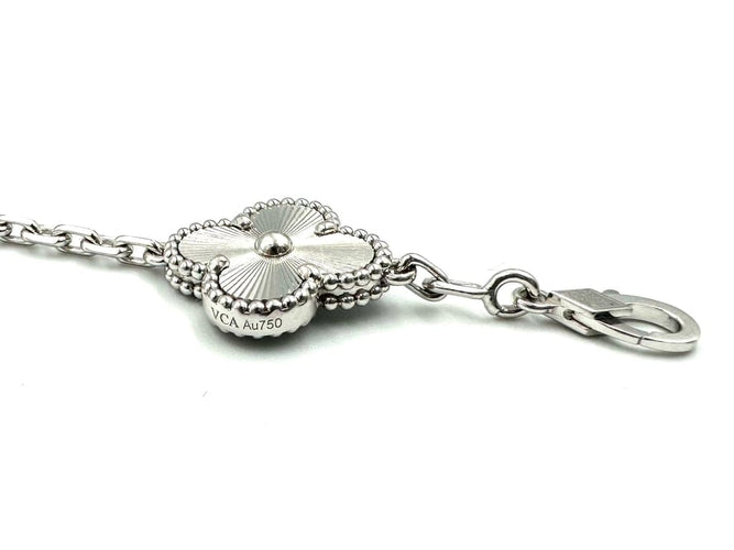 Bracelet Van Cleef & Arpels Vintage Alhambra - Bracelet en or blanc 18K 58 Facettes VCA Bracelet