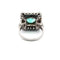 Bague 54 Art déco - Bague en or blanc 18k avec émeraude et diamants 58 Facettes 50428