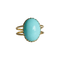 Bague turquoise naturelle - Bague en or jaune 18 carats
