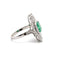 Bague 56 Art déco - Bague émeraude et diamants en or blanc 18k 58 Facettes 50430