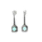 Boucles d'oreilles Boucles d'oreilles longues en or blanc 18k, émeraudes et diamants 58 Facettes 50431