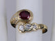Bague 52 Bague Serpent Ovale Rubis et Diamants en or jaune 58 Facettes BA-5