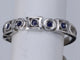 Bague 52.5 Bague géométrique Art déco en or blanc et saphirs bleus 58 Facettes BA-107
