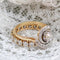 Bague 53 Bague ancienne tourbillon en or jaune 18 carats et platine, diamants 58 Facettes 22-057-53