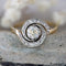 Bague 53 Bague ancienne tourbillon en or jaune 18 carats et platine, diamants 58 Facettes 22-057-53