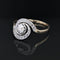 Bague 53 Bague ancienne tourbillon en or jaune 18 carats et platine, diamants 58 Facettes 22-057-53
