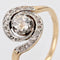 Bague 53 Bague ancienne tourbillon en or jaune 18 carats et platine, diamants 58 Facettes 22-057-53