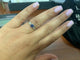 Bague 55.5 Cabochon Saphir Bleu et Diamants Or blanc 58 Facettes BA-75