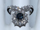Bague 53.5 Bague en or blanc avec saphirs et diamants 58 Facettes BA-31