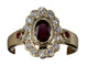 Bague 54 Bague vintage en or jaune, rubis et diamants 58 Facettes BA-97
