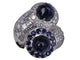Bague 55 Bague Toi et moi en or blanc, saphirs et diamants 58 Facettes BA-1277