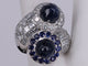 Bague 55 Bague Toi et moi en or blanc, saphirs et diamants 58 Facettes BA-1277