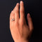 Bague 57 Bague vintage dôme en or blanc 18 carats et diamants 58 Facettes 20-179A-57