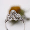 Bague 57 Bague vintage dôme en or blanc 18 carats et diamants 58 Facettes 20-179A-57