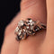 Bague 57 Bague vintage dôme en or blanc 18 carats et diamants 58 Facettes 20-179A-57