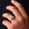 Bague 57 Bague vintage dôme en or blanc 18 carats et diamants 58 Facettes 20-179A-57