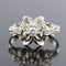 Bague 57 Bague vintage dôme en or blanc 18 carats et diamants 58 Facettes 20-179A-57