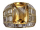 Bague 55 Bague cocktail en or jaune, topaze jaune et diamants 58 Facettes BA-1282
