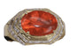 Bague 58 Bague Art déco en or jaune, opale de feu mexicaine et diamants 58 Facettes BA-1155