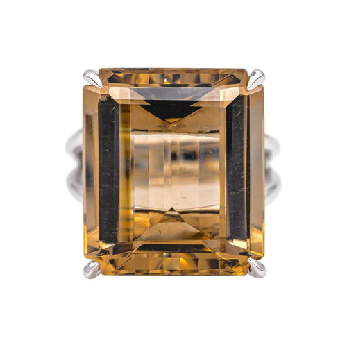 Bague 47 Stern Bague  Or blanc Quartz fumé 58 Facettes 4673467RV