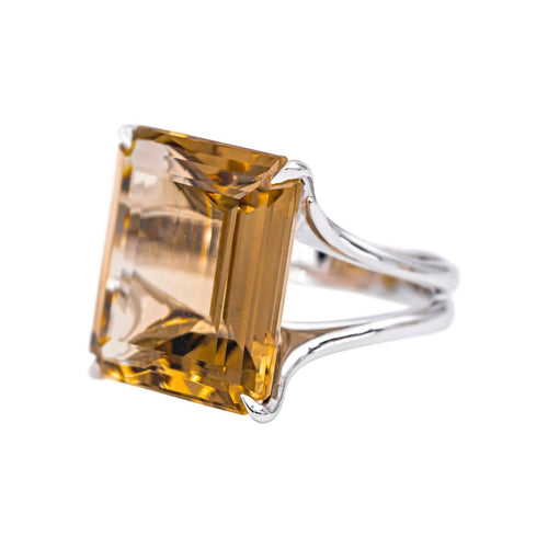 Bague 47 Stern Bague  Or blanc Quartz fumé 58 Facettes 4673467RV