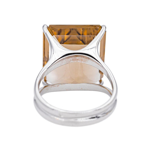 Bague 47 Stern Bague  Or blanc Quartz fumé 58 Facettes 4673467RV