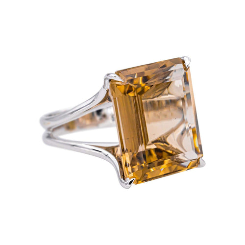 Bague 47 Stern Bague  Or blanc Quartz fumé 58 Facettes 4673467RV