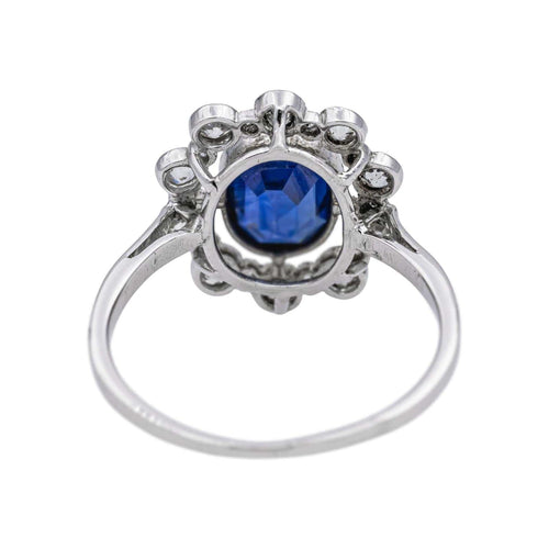 Bague 55 Bague Platine Saphir, Diamant 58 Facettes 4836937CN