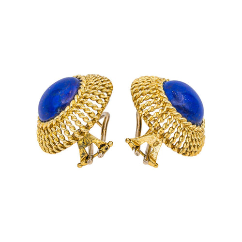 Boucles d'oreilles Boucles d'oreilles Or jaune Lapis lazuli 58 Facettes 4937392RV