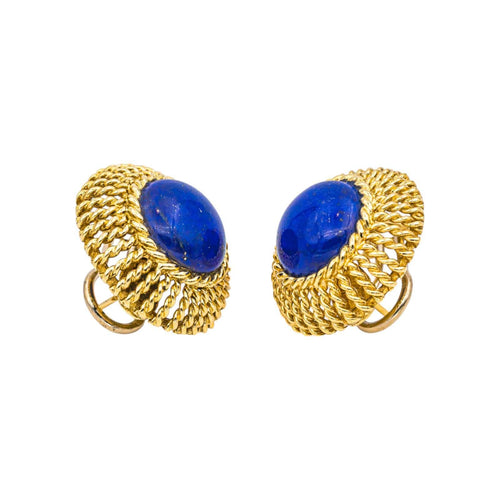 Boucles d'oreilles Boucles d'oreilles Or jaune Lapis lazuli 58 Facettes 4937392RV