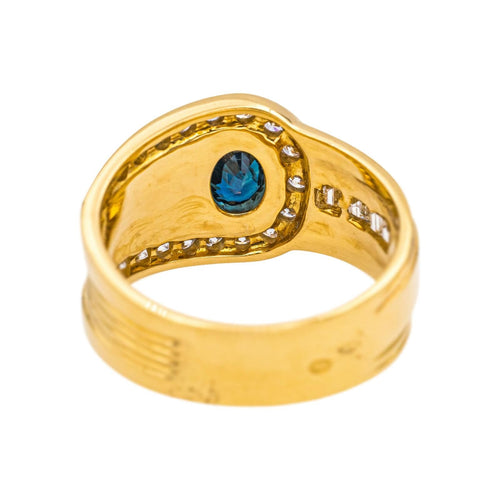 Bague 53 Bague Or jaune Saphir, Diamant 58 Facettes 4931992CN