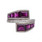 Bague 58 Bague Or blanc Grenat, Diamant 58 Facettes 4936101CN