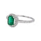 Bague 58 Bague Or blanc Emeraude, Diamant 58 Facettes 4951642CN
