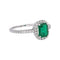 Bague 58 Bague Or blanc Emeraude, Diamant 58 Facettes 4951642CN