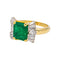 Bague 57 Bague Or jaune Emeraude, Diamant 58 Facettes 4960095CN