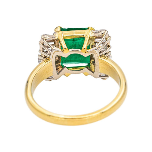 Bague 57 Bague Or jaune Emeraude, Diamant 58 Facettes 4960095CN