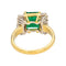 Bague 57 Bague Or jaune Emeraude, Diamant 58 Facettes 4960095CN