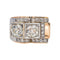 Bague 50 Bague Tank Or rose, Platine Diamant 58 Facettes 4967445CN