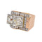 Bague 50 Bague Tank Or rose, Platine Diamant 58 Facettes 4967445CN