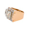 Bague 50 Bague Tank Or rose, Platine Diamant 58 Facettes 4967445CN