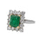 Bague 56 Bague Or blanc Emeraude, Diamant 58 Facettes 4980171RV