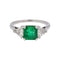 Bague 49 Bague Or blanc Emeraude, Diamant 58 Facettes 5014360RV