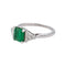 Bague 49 Bague Or blanc Emeraude, Diamant 58 Facettes 5014360RV