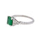 Bague 49 Bague Or blanc Emeraude, Diamant 58 Facettes 5014360RV