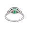 Bague 49 Bague Or blanc Emeraude, Diamant 58 Facettes 5014360RV