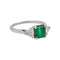 Bague 49 Bague Or blanc Emeraude, Diamant 58 Facettes 5014360RV